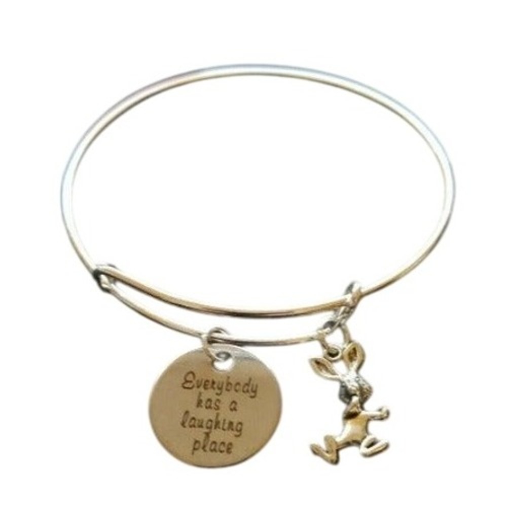 Disney Splash Mountain Brer Rabbit Inspired Tibetan Silver Charm Bracelet NEW